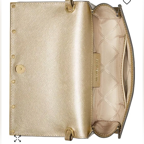 MICHAEL MICHAEL KORS Mona East West Large Leather Clutch - Picture 3 of 11